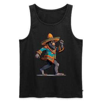 Mexicain Bigfoot Sasquatch Sombrero - Débardeur bio Premium Homme - noir - Devant - Michal (187cm)