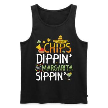Cinco De Mayo Fiesta T-shirt - Débardeur bio Premium Homme - noir - Devant - Michal (187cm)