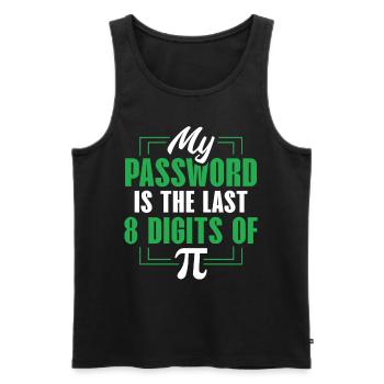 Pi Digits Password Math Humor Tee - Männer Premium Bio Tank Top - Schwarz - Vorne - AI Model Male 178 light (178cm)