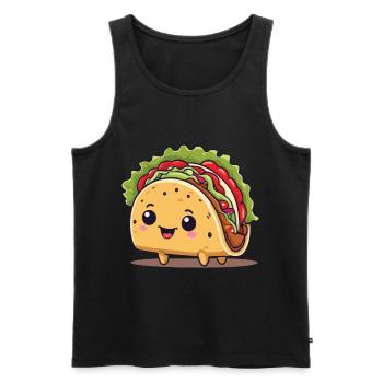 Kawaii Taco Cinco De Mayo Funny Design - Débardeur bio Premium Homme - noir - Devant - Michal (187cm)