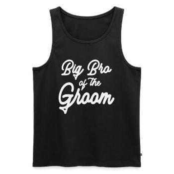 Big Bro Of The Groom - Bachelor Bash Edition - Men's Premium Organic Tank Top - black - Front - AI Model Male 178 light (178cm)