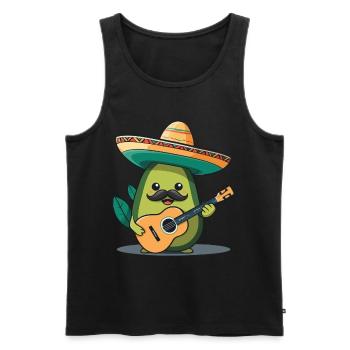 Avocado Mariachi Mexiko Musik Fiesta - Männer Premium Bio Tank Top - Schwarz - Vorne - Michal (187cm)