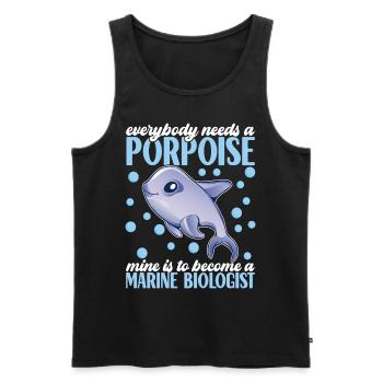 Marine Biology Marine Biologist - Men's Premium Organic Tank Top - black - Front - AI Model Male 178 light (178cm)