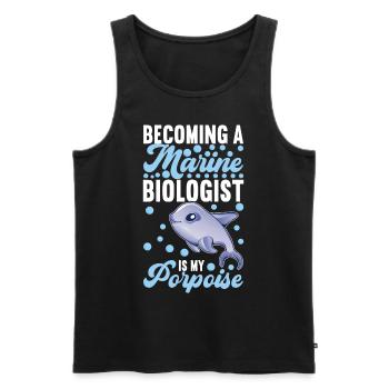 Biologie marine Biologiste marin - Débardeur bio Premium Homme - noir - Devant - AI Model Male 178 light (178cm)