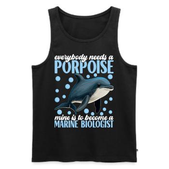 Marine Biology Marine Biologist - Men's Premium Organic Tank Top - black - Front - AI Model Male 178 light (178cm)