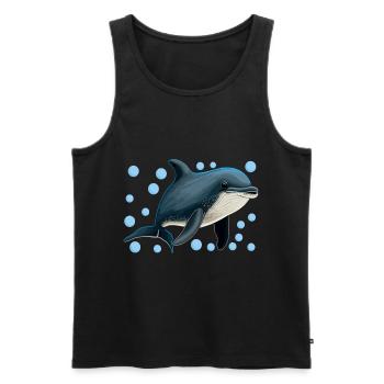 Biologie marine Biologiste marin - Débardeur bio Premium Homme - noir - Devant - AI Model Male 178 light (178cm)