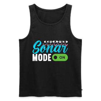 Biologie marine Biologiste marin - Débardeur bio Premium Homme - noir - Devant - AI Model Male 178 light (178cm)