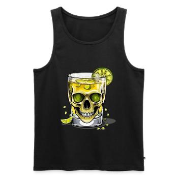 Iconic Mexico Drink Tequila Skull Design - Débardeur bio Premium Homme - noir - Devant - AI Model Male 178 light (178cm)