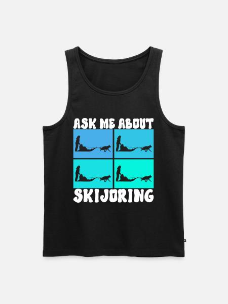 Sledding Sled dogs - Men's Premium Organic Tank Top - black
