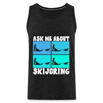 Schlittenfahren Schlittenhunde - Männer Premium Bio Tank Top - Anthrazit - Vorne - Alexander (188cm)