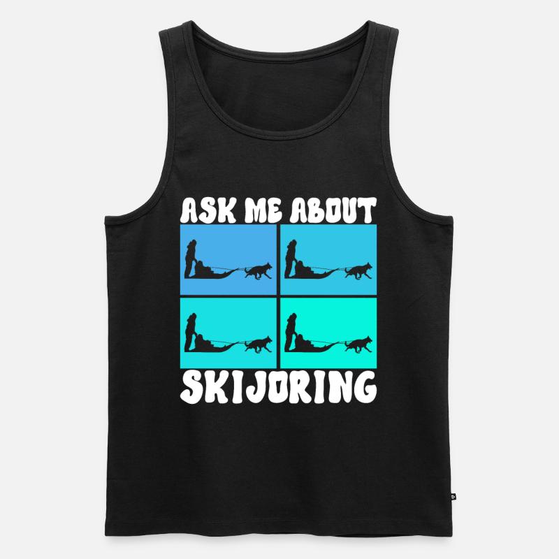 Sledding Sled dogs - Men's Premium Organic Tank Top - black