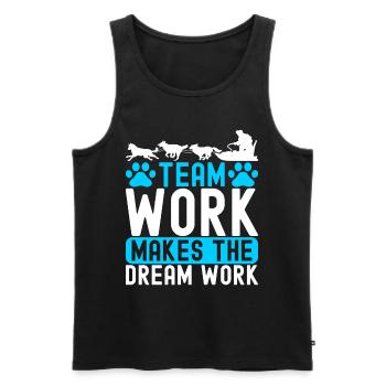 Sledding Sled Dogs - Men's Premium Organic Tank Top - black - Front - AI Model Male 178 light (178cm)