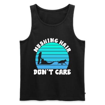 Sledding Sled dogs - Men's Premium Organic Tank Top - black - Front - AI Model Male 178 light (178cm)