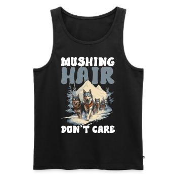 Sledding Sled Dogs - Men's Premium Organic Tank Top - black - Front - AI Model Male 178 light (178cm)