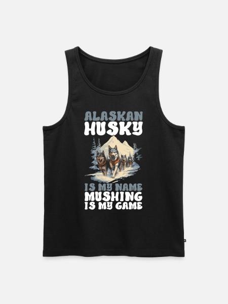 Sledding Sled dogs - Men's Premium Organic Tank Top - black