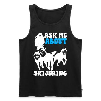 Sledding Sled dogs - Men's Premium Organic Tank Top - black - Front - AI Model Male 178 light (178cm)