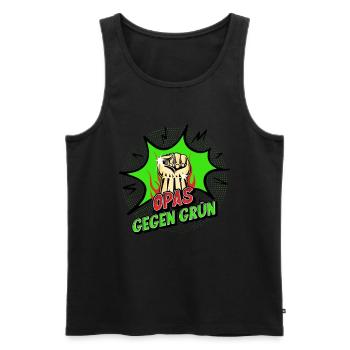 T-shirt Grand-père contre Vert Ironique - Débardeur bio Premium Homme - noir - Devant - AI Model Male 178 light (178cm)