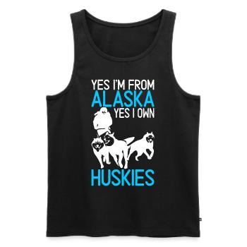 Sledding Sled dogs - Men's Premium Organic Tank Top - black - Front - AI Model Male 178 light (178cm)