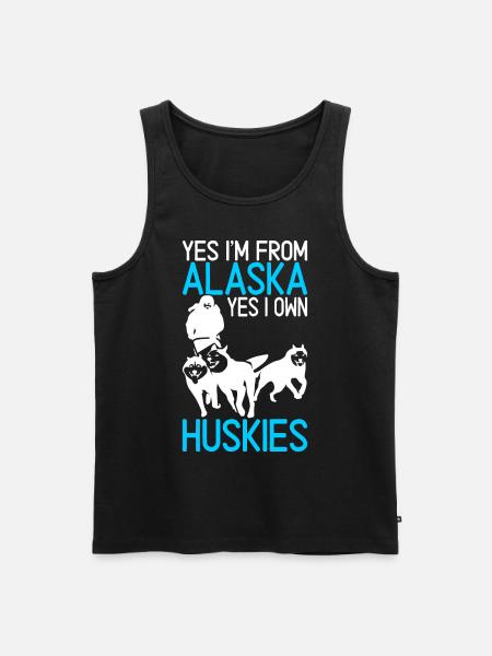 Sledding Sled dogs - Men's Premium Organic Tank Top - black