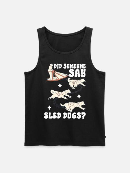 Sledding Sled dogs - Men's Premium Organic Tank Top - black