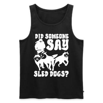 Sledding Sled dogs - Men's Premium Organic Tank Top - black - Front - AI Model Male 178 light (178cm)