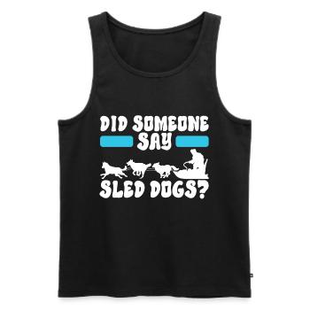 Sledding Sled dogs - Men's Premium Organic Tank Top - black - Front - AI Model Male 178 light (178cm)