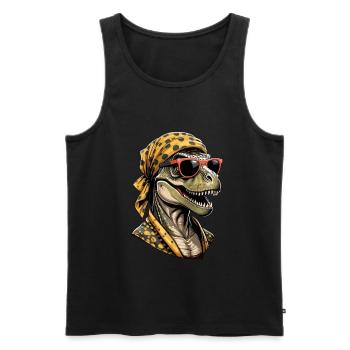 Lustige Dinosaurier Mutter Coole Dino Frau Style - Männer Premium Bio Tank Top - Schwarz - Vorne - AI Model Male 178 light (178cm)