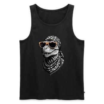 Funny Dinosaur Mom Cool Dino Woman Style - Men's Premium Organic Tank Top - black - Front - Michal (187cm)