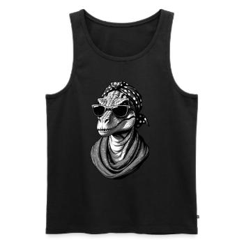 Funny Dinosaur Mom Cool Dino Woman Style - Men's Premium Organic Tank Top - black - Front - Michal (187cm)