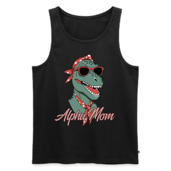 Alpha Mom Lustige ikonische Dinosaurier Mutter - Männer Premium Bio Tank Top - Schwarz - Vorne - AI Model Male 178 light (178cm)