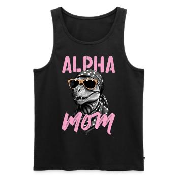 Alpha Mom Drôle Dinosaure Maman Style Dinosaure - Débardeur bio Premium Homme - noir - Devant - Michal (187cm)