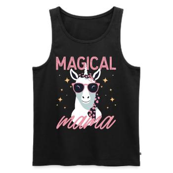 Magical Mom Unicorn Love Stylish Funny - Men's Premium Organic Tank Top - black - Front - Michal (187cm)