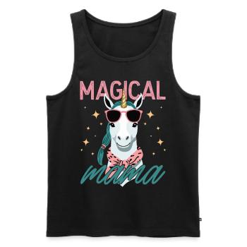 Magical Mom Stylish Unicorn Wife Funny Mom - Men's Premium Organic Tank Top - black - Front - Michal (187cm)