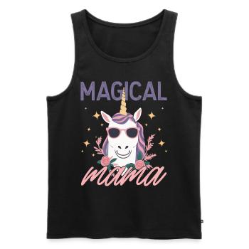 Magical Mom Unicorn Love Stylish Funny - Men's Premium Organic Tank Top - black - Front - Michal (187cm)