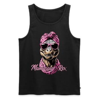 Mamasaur Rex Lustige coole Dinosaurier Mutter - Männer Premium Bio Tank Top - Schwarz - Vorne - AI Model Male 178 light (178cm)