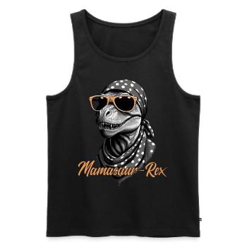 Mamasaur Rex drôle dinosaure mère Style - Débardeur bio Premium Homme - noir - Devant - Michal (187cm)