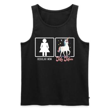 Funny Mom Comparison Unicorn Mom Design - Men's Premium Organic Tank Top - black - Front - AI Model Male 178 light (178cm)