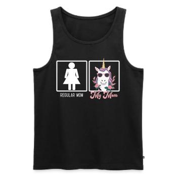 Lustiger Mutter Vergleich Einhorn Mama Design - Männer Premium Bio Tank Top - Schwarz - Vorne - AI Model Male 178 light (178cm)