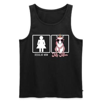 Funny Mom Comparison Unicorn Mom Style - Men's Premium Organic Tank Top - black - Front - AI Model Male 178 light (178cm)