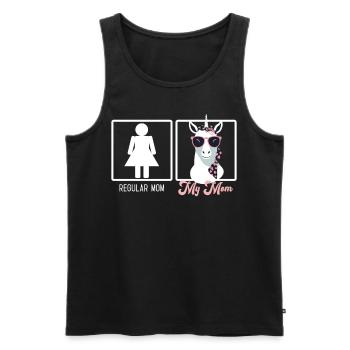 Lustiger Mutter Vergleich Einhorn Mama Design - Männer Premium Bio Tank Top - Schwarz - Vorne - AI Model Male 178 light (178cm)