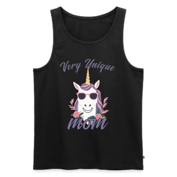 Conception de maman Licorne très Unique - Débardeur bio Premium Homme - noir - Devant - Michal (187cm)