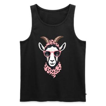 Lustige Mama Ziege Perfekt Zum Muttertag - Männer Premium Bio Tank Top - Schwarz - Vorne - AI Model Male 178 light (178cm)