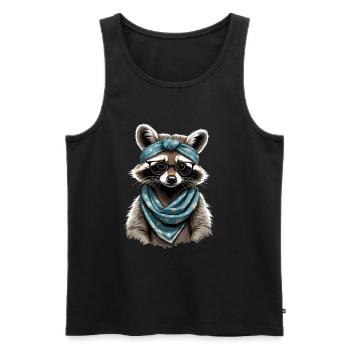 Mama Raccoon Raccoon Amoureux du raton laveur - Débardeur bio Premium Homme - noir - Devant - Michal (187cm)