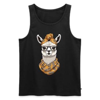 Llama Loving Mom Funny Design Mother's Day - Men's Premium Organic Tank Top - black - Front - Michal (187cm)
