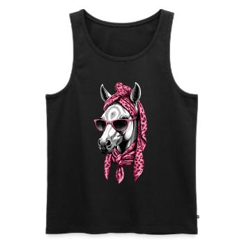 Mama Pferd Stilvolle Pferdeliebe Pferdemädchen - Männer Premium Bio Tank Top - Schwarz - Vorne - Michal (187cm)
