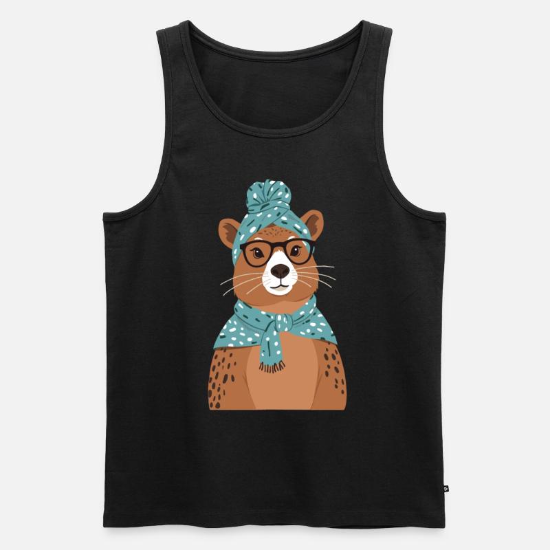 Lustige Capymama Wasserschwein Mutter - Männer Premium Bio Tank Top - Schwarz