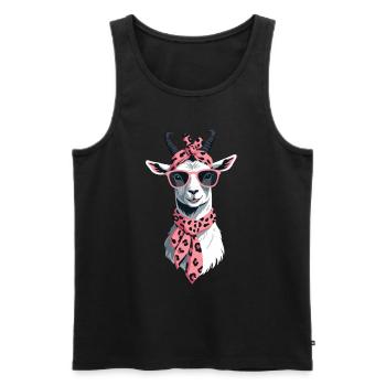 Lustige Mama Ziege Perfekt Zum Muttertag - Männer Premium Bio Tank Top - Schwarz - Vorne - Michal (187cm)