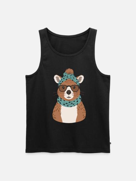 Funny Capymama Capybara Mom - Men's Premium Organic Tank Top - black