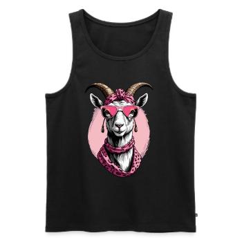 Lustige Mama Ziege Perfekt Zum Muttertag - Männer Premium Bio Tank Top - Schwarz - Vorne - Michal (187cm)