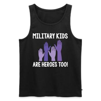 Chemise Hero pour MiSupport Military Kids Hero Tee - Débardeur bio Premium Homme - noir - Devant - AI Model Male 178 light (178cm)